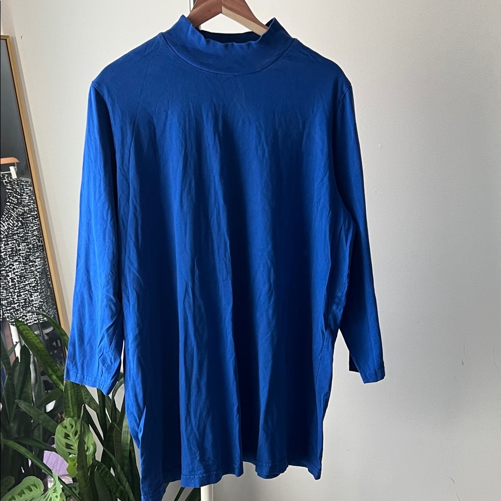 Roaman's Vibrant Blue Knit Top tunic